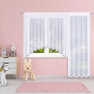 Firana na balkon zestaw szyta w łuk z cyrkoniami i z woalu - obrazek 2