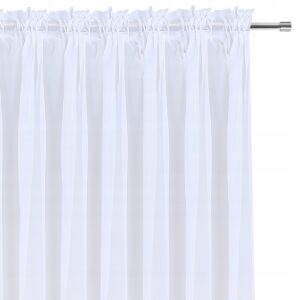 Szeroka firana uszyta w łuk zdobiona pasem cyrkonii 500x150 - obrazek 7