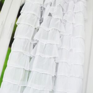 Długa firana z falbanami dekoracyjna na żabki taśma tunel 145x250 - obrazek 3