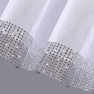 Firana na balkon zestaw szyta w łuk z cyrkoniami i z woalu - obrazek 3