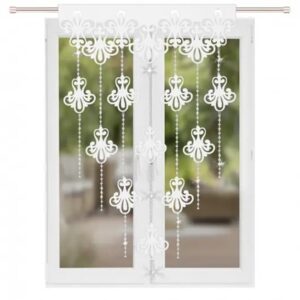 Panel okienny ażurowy z zawieszkami i koralikami 100x180 - obrazek 1