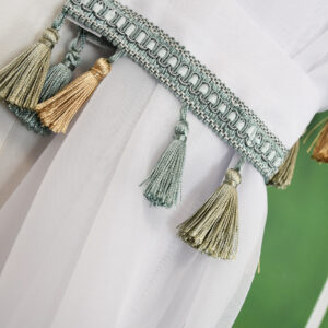 KOMPLET FIRAN Z FRĘDZLAMI W STYLU BOHO I ZAWIESZKĄ - obrazek 4