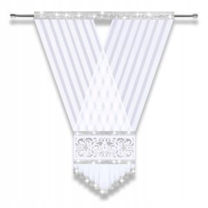 GOTOWA FIRANA DEKORACYJNA TYPU V PANEL Z CYRKONIAMI - obrazek 4