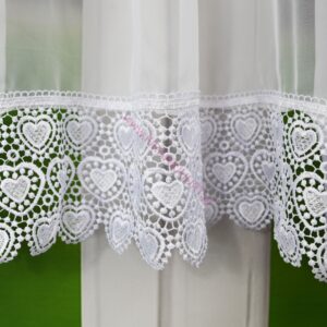 FIRANA GOTOWA KLASYCZNA ELEGANCKA Z WOALU GIPIURA LAMBREKIN 400X180 - obrazek 2