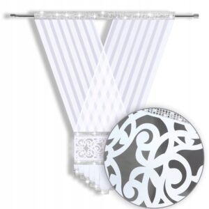 GOTOWA FIRANA DEKORACYJNA TYPU V PANEL Z CYRKONIAMI - obrazek 5