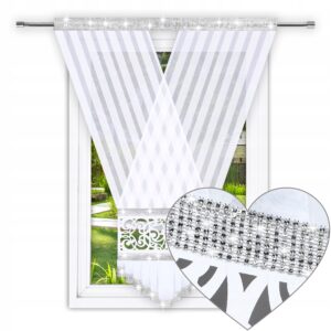 GOTOWA FIRANA DEKORACYJNA TYPU V PANEL Z CYRKONIAMI - obrazek 1