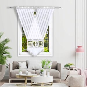 GOTOWA FIRANA DEKORACYJNA TYPU V PANEL Z CYRKONIAMI - obrazek 3