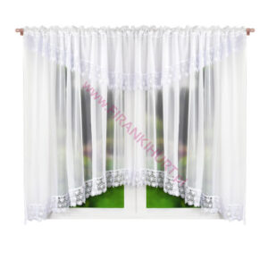 FIRANA GOTOWA KLASYCZNA ELEGANCKA Z WOALU GIPIURA LAMBREKIN 400X180 - obrazek 1