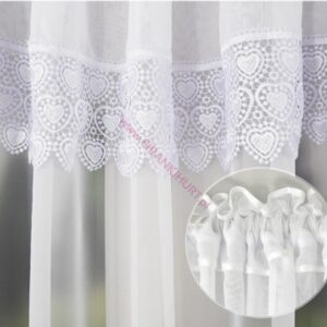 FIRANA GOTOWA KLASYCZNA ELEGANCKA Z WOALU GIPIURA LAMBREKIN 400X180 - obrazek 4